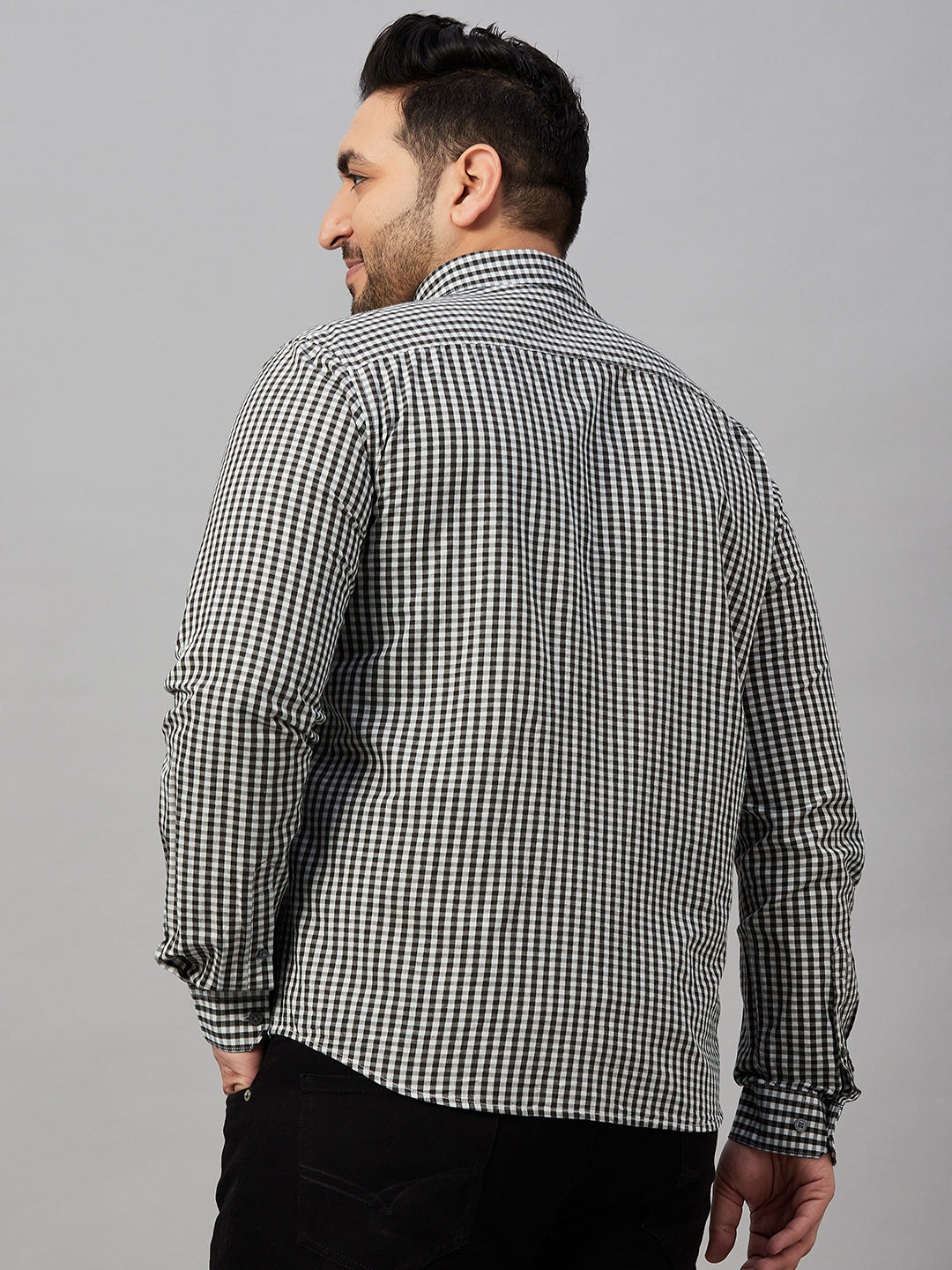 Men's Checked White Shirt