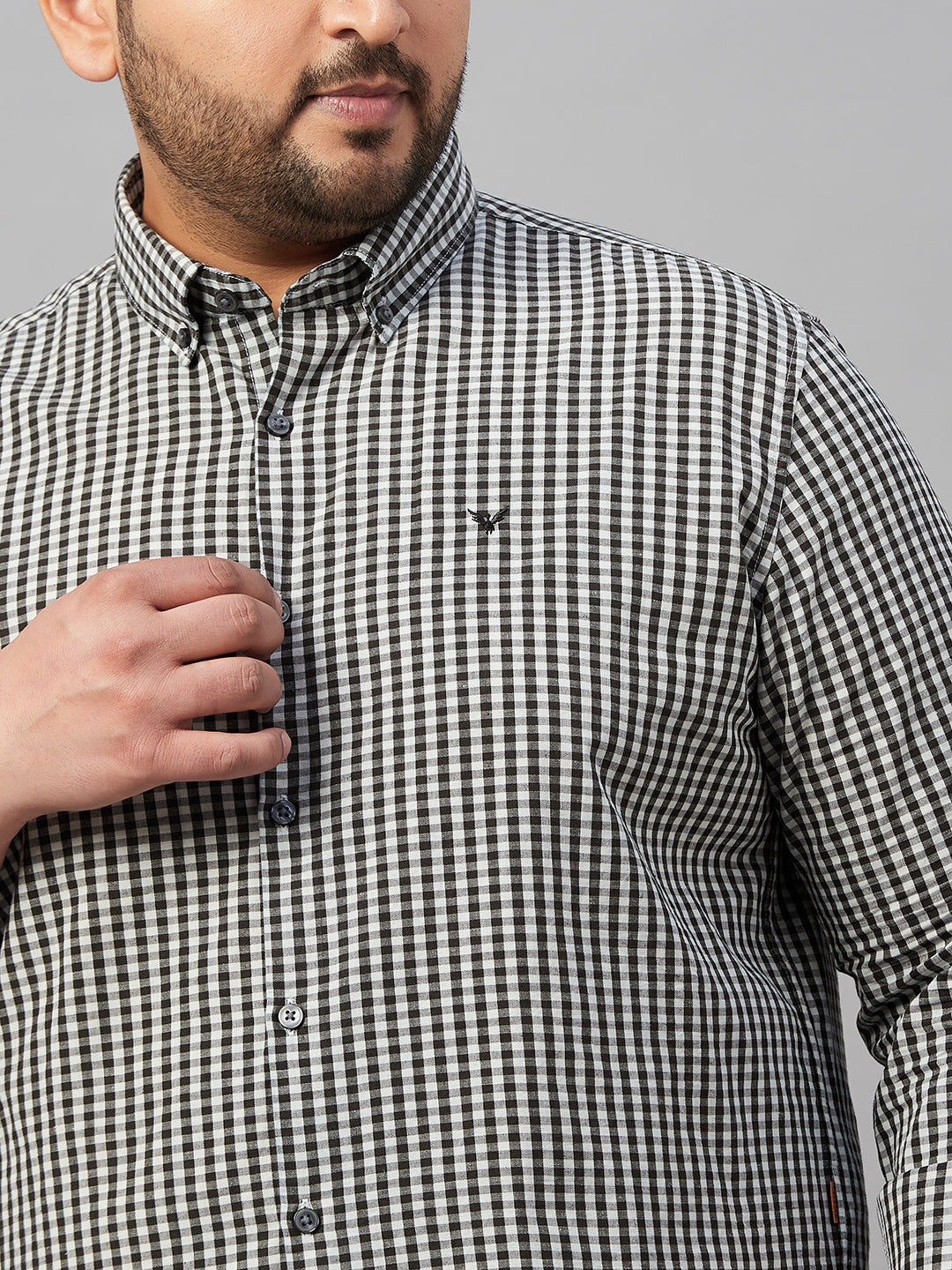 Men's Checked White Shirt