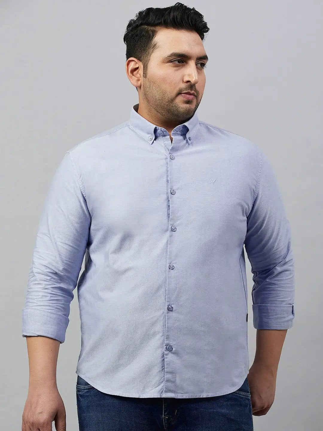 Men's Solid Blue Shirt