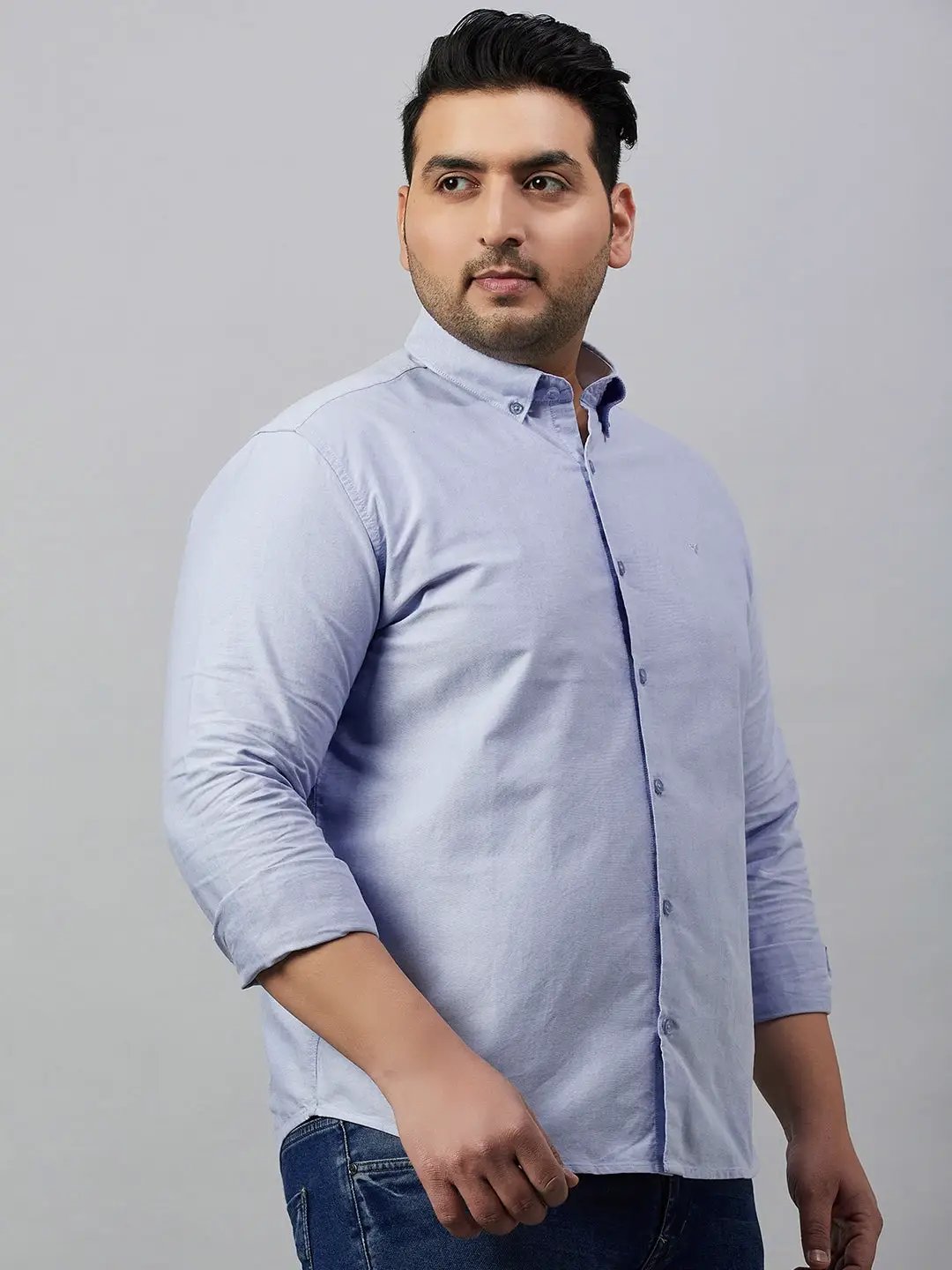 Men's Solid Blue Shirt