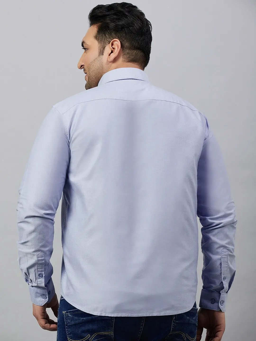 Men's Solid Blue Shirt