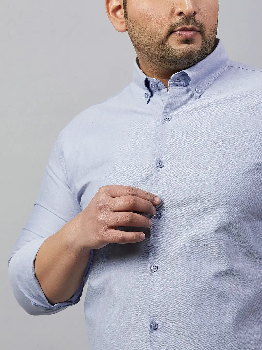 Men's Solid Blue Shirt