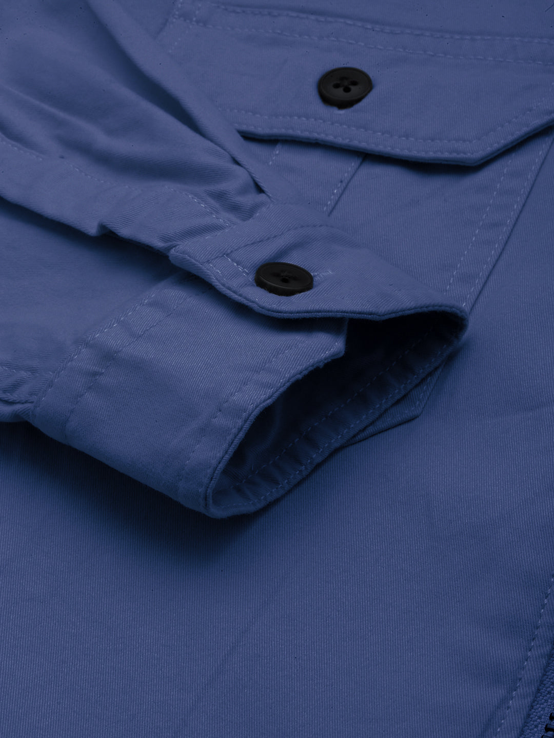 Men's Blue Zipper Jacket With Pockets