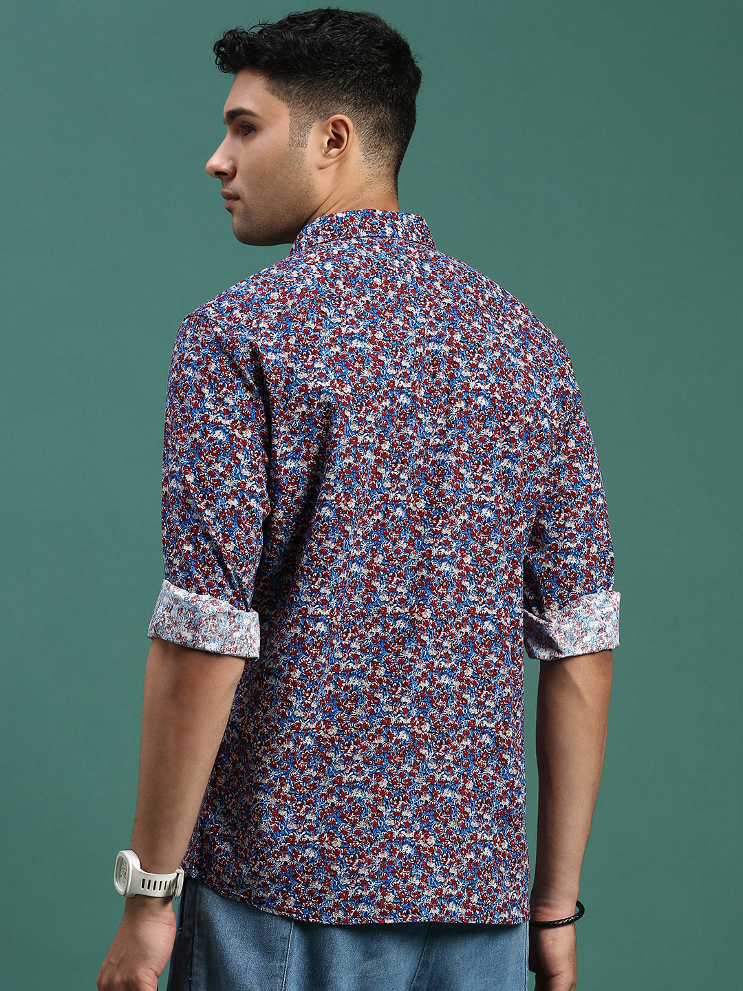 Men Floral Multi Slim Fit Shirt