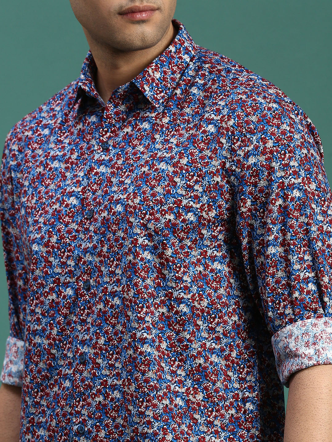 Men Floral Multi Slim Fit Shirt