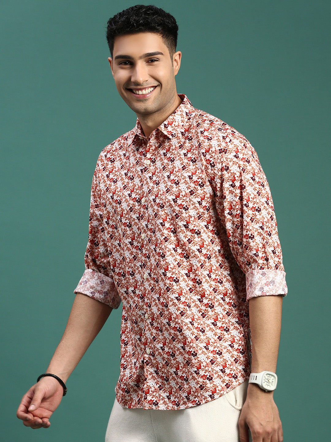 Men Floral Multi Slim Fit Shirt