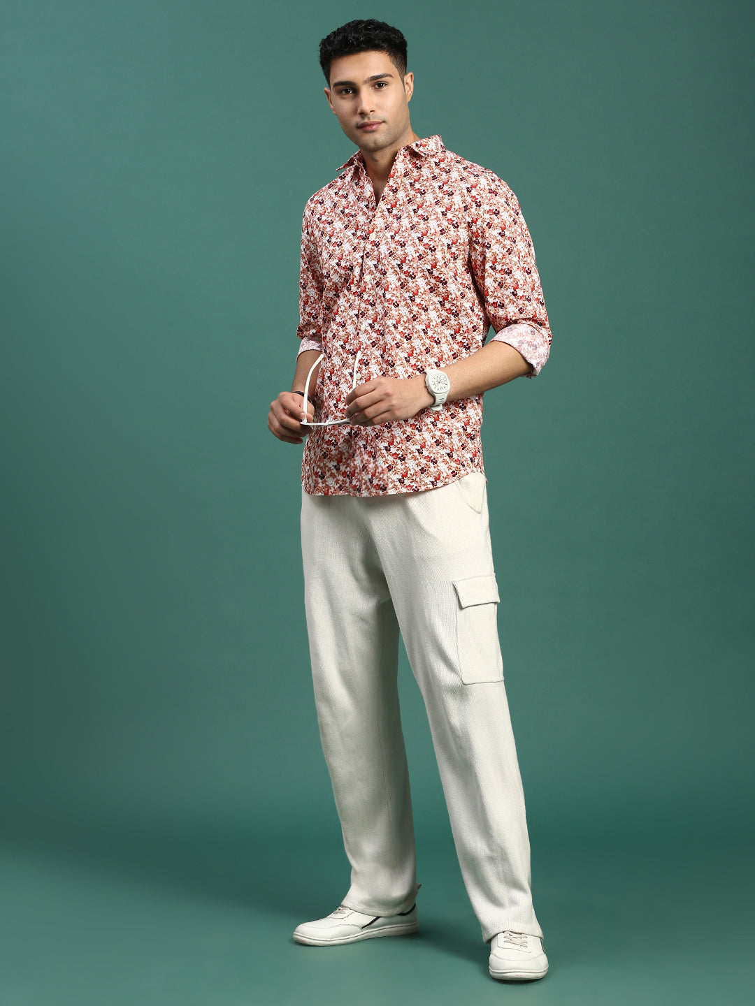 Men Floral Multi Slim Fit Shirt