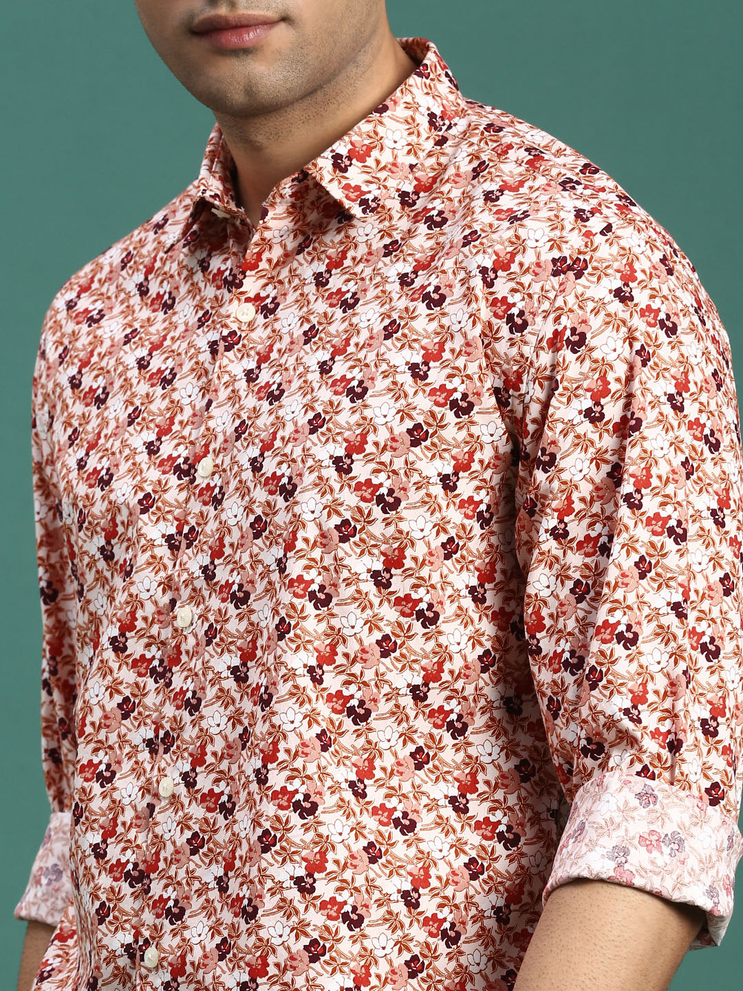 Men Floral Multi Slim Fit Shirt