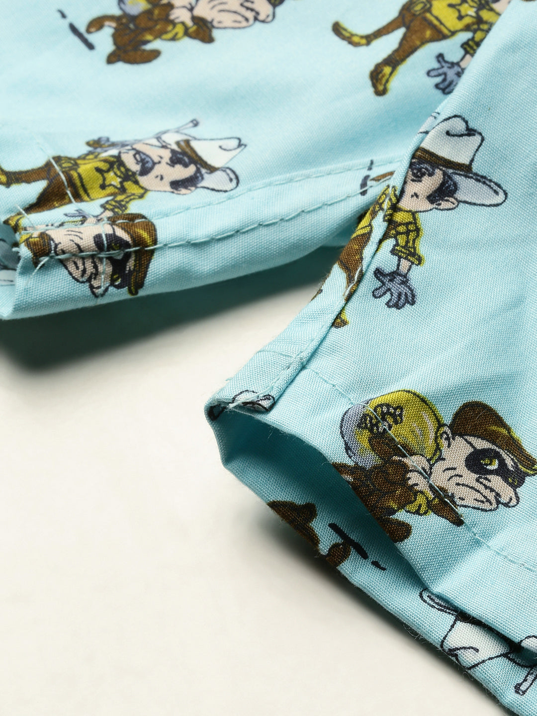 Men's Printed Turquoise Blue Boxers