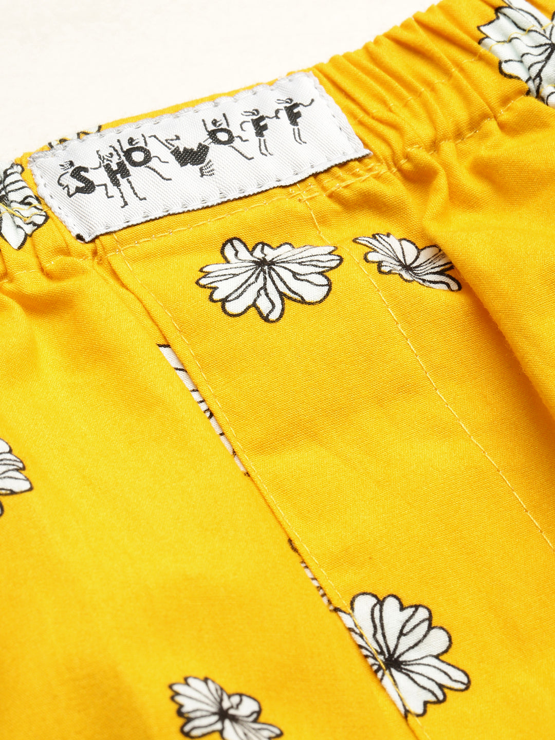 Men's Printed Yellow Boxers