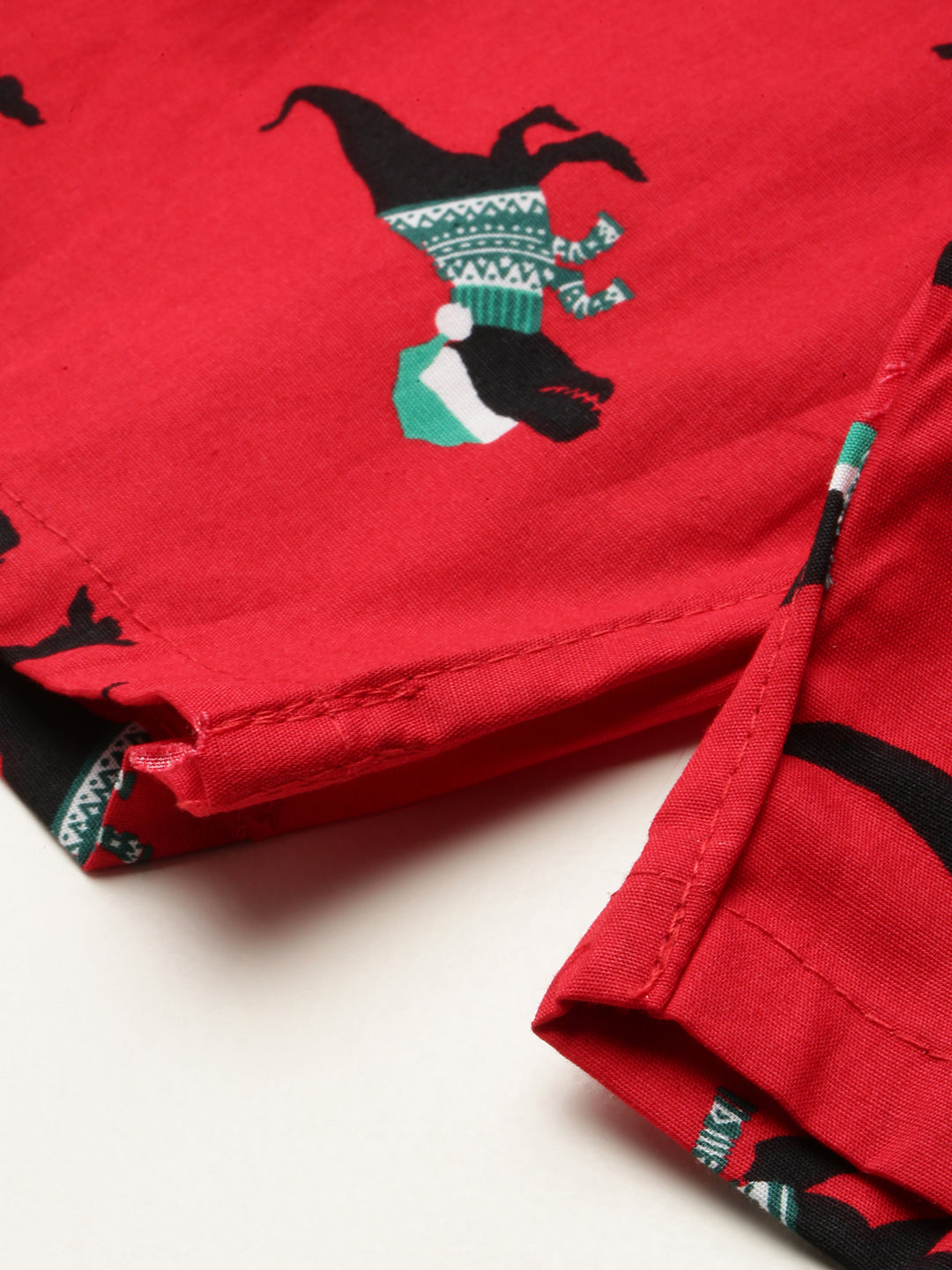 Men Printed Red Boxers