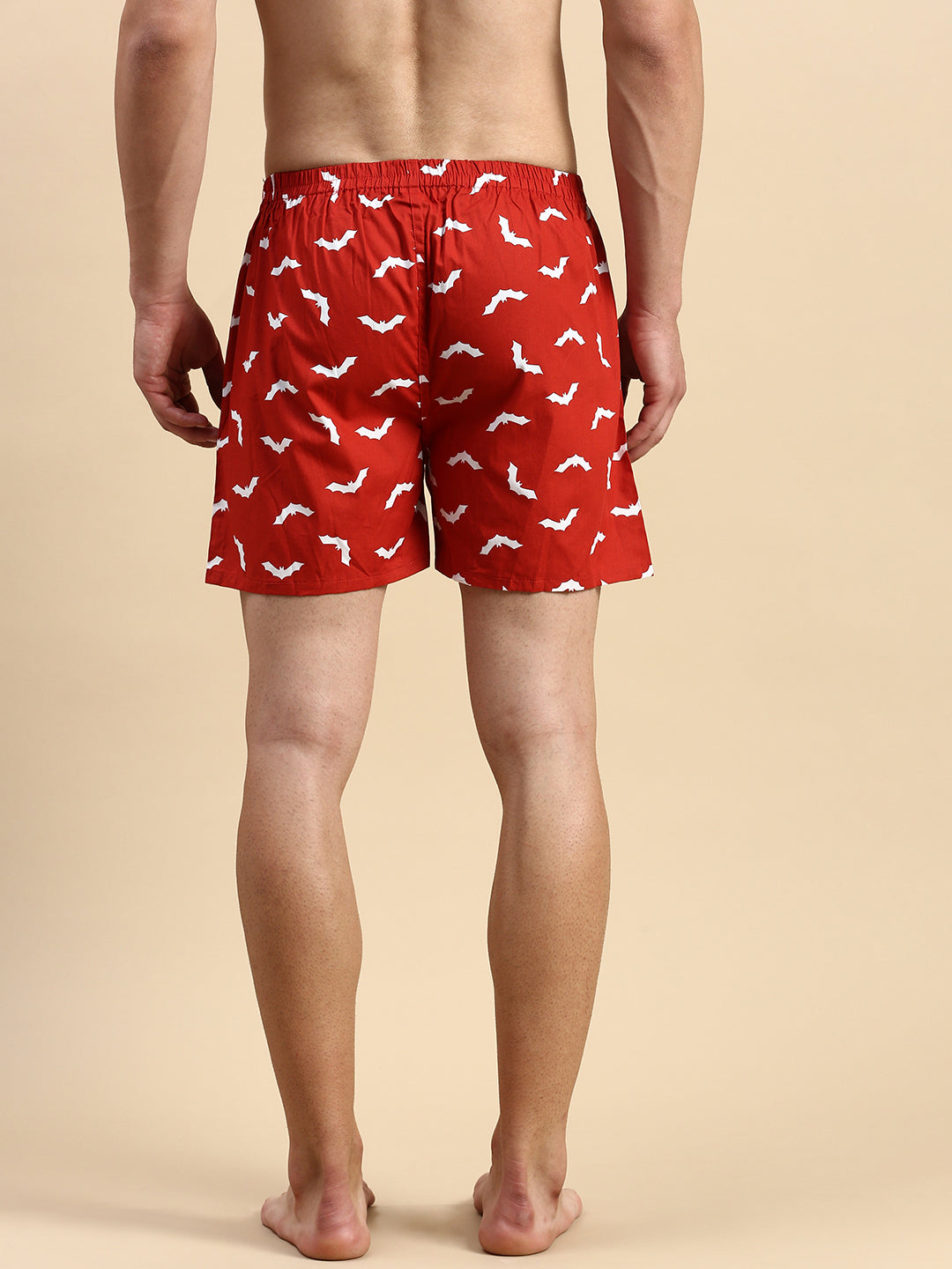 Men's Printed Red Boxers