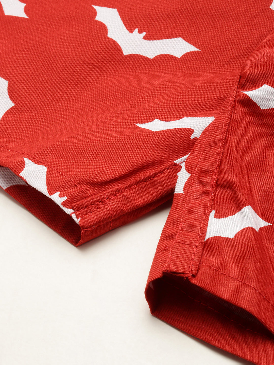 Men's Printed Red Boxers