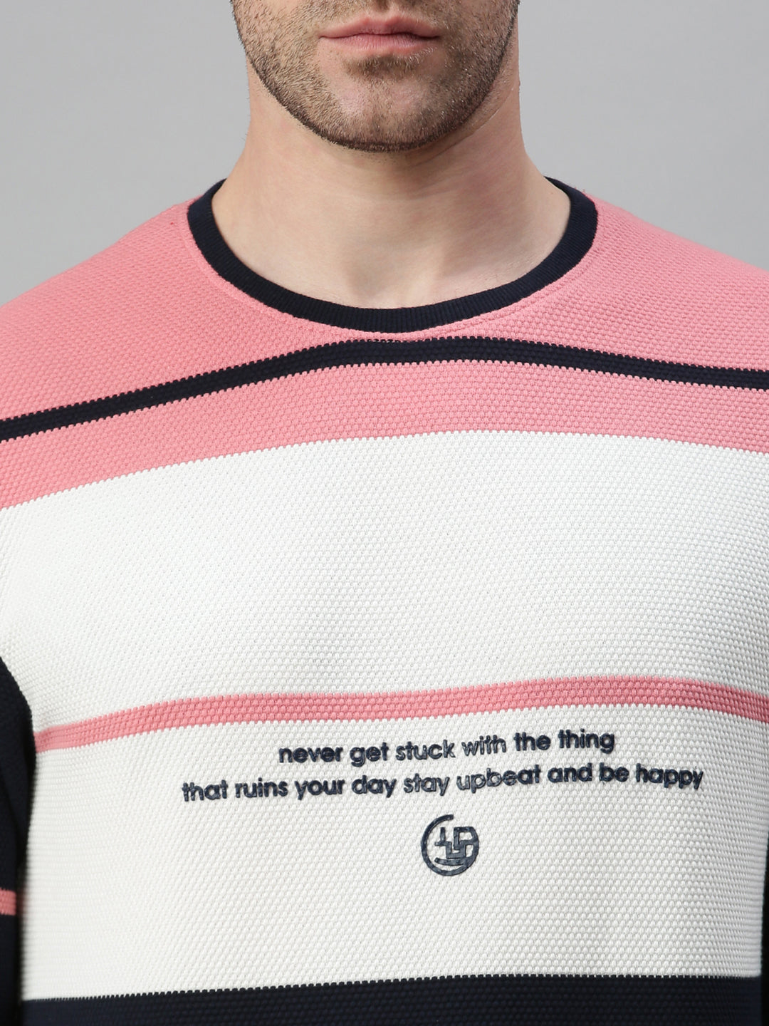 Men Printed Pink Sweatshirt