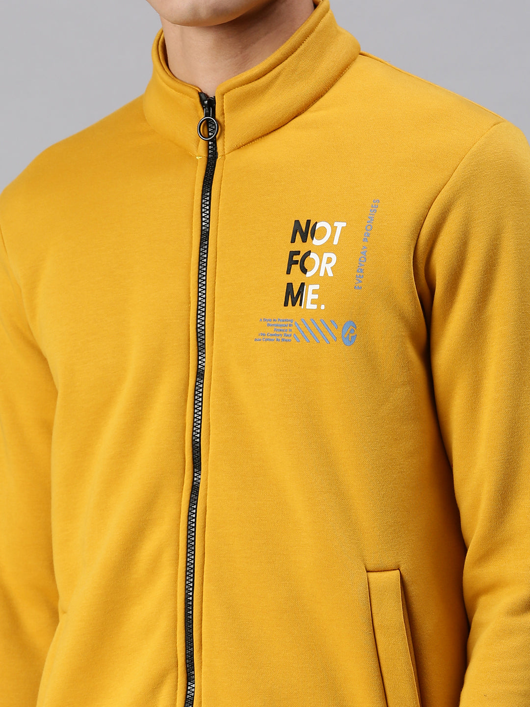 Men Graphic Print Yellow Sweatshirt