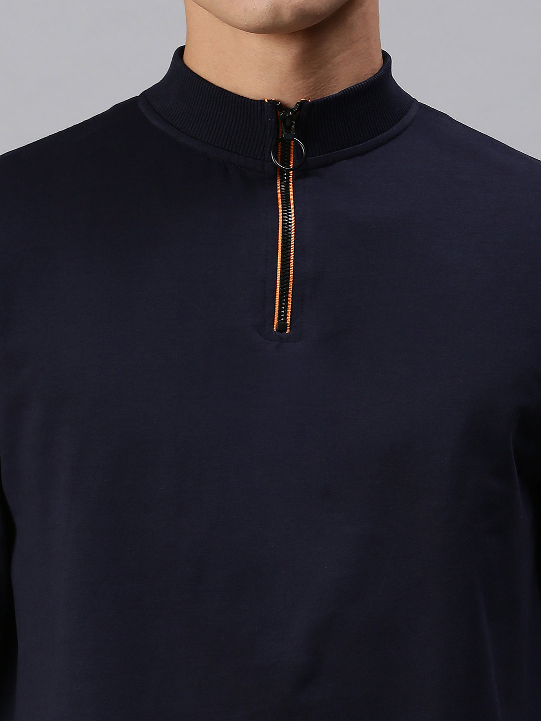 Men Solid Blue Sweatshirt