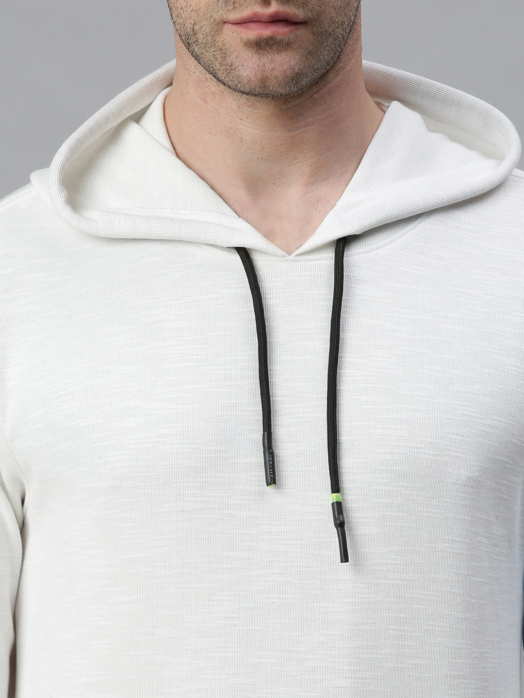 Men Solid White Sweatshirt