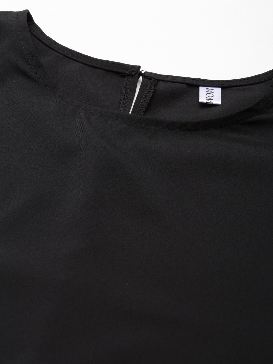 Women Solid Black Top