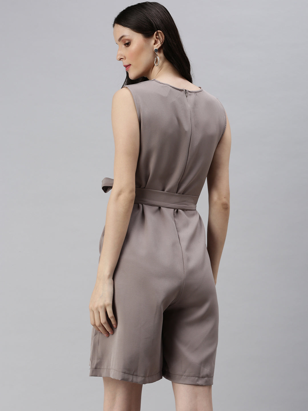 Women Solid Beige Playsuit