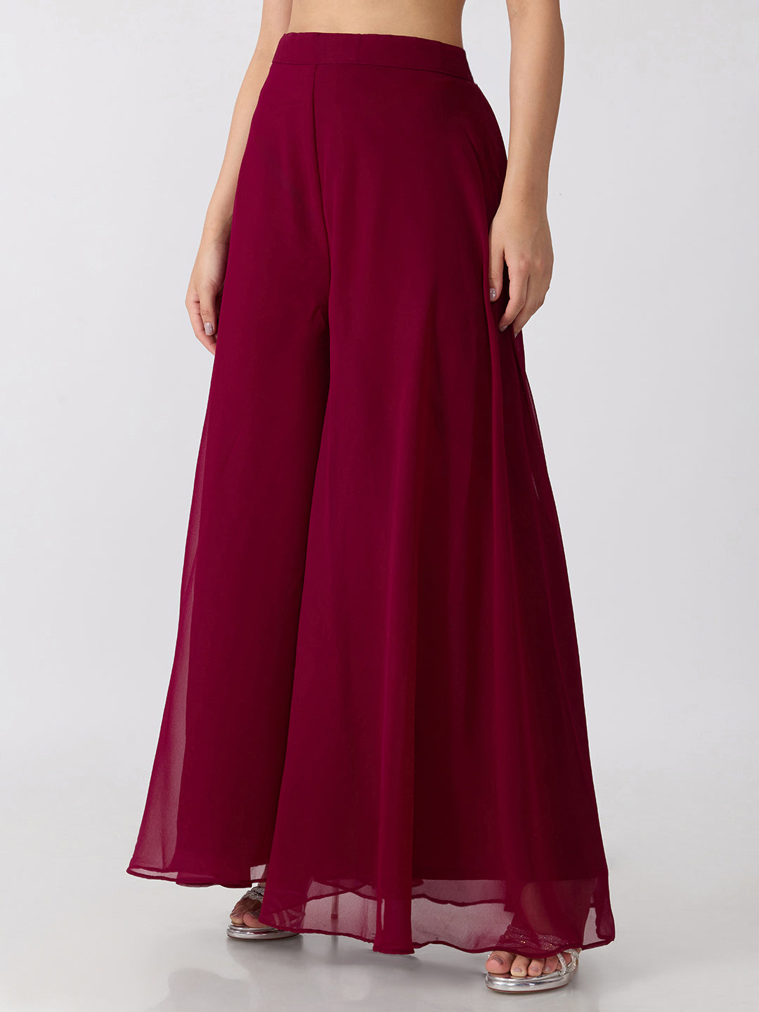 Women’s Embellished Purple Straight Kurta Set with Sequins, Palazzo Pants and Dupatta