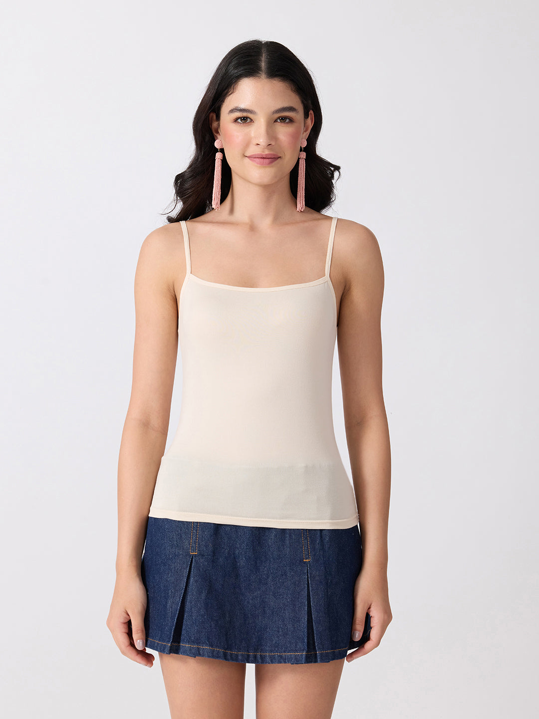 Women’s Floral Crochet Pink Top with Camisole