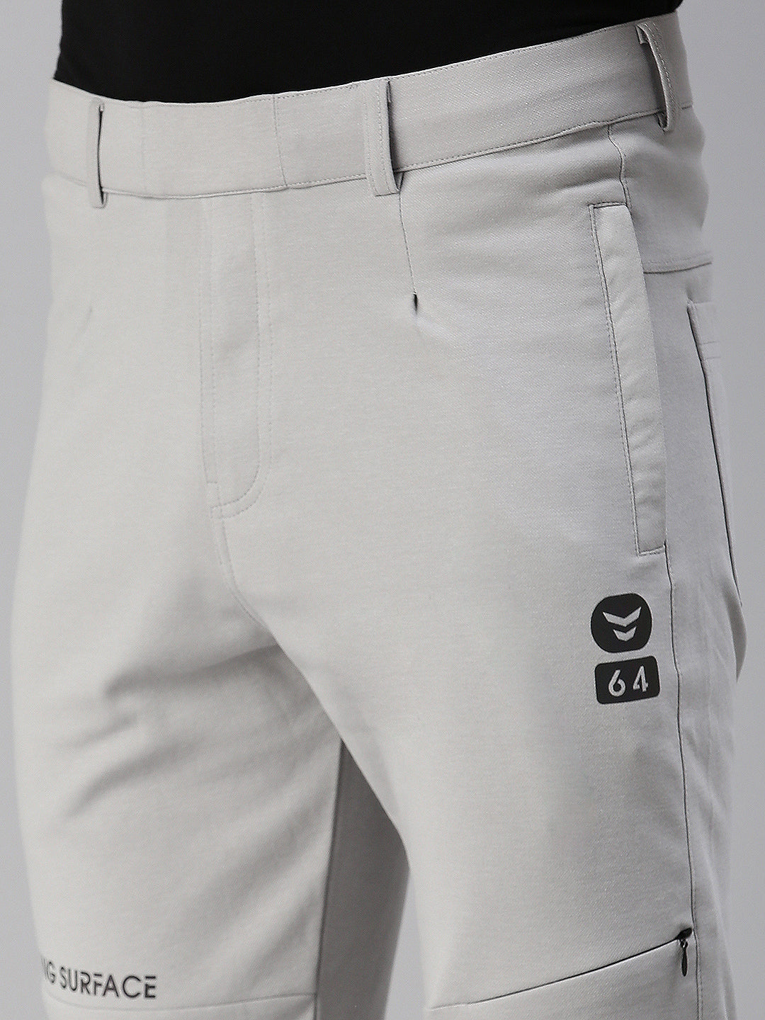 Men Solid Grey Slim Fit Trackpant