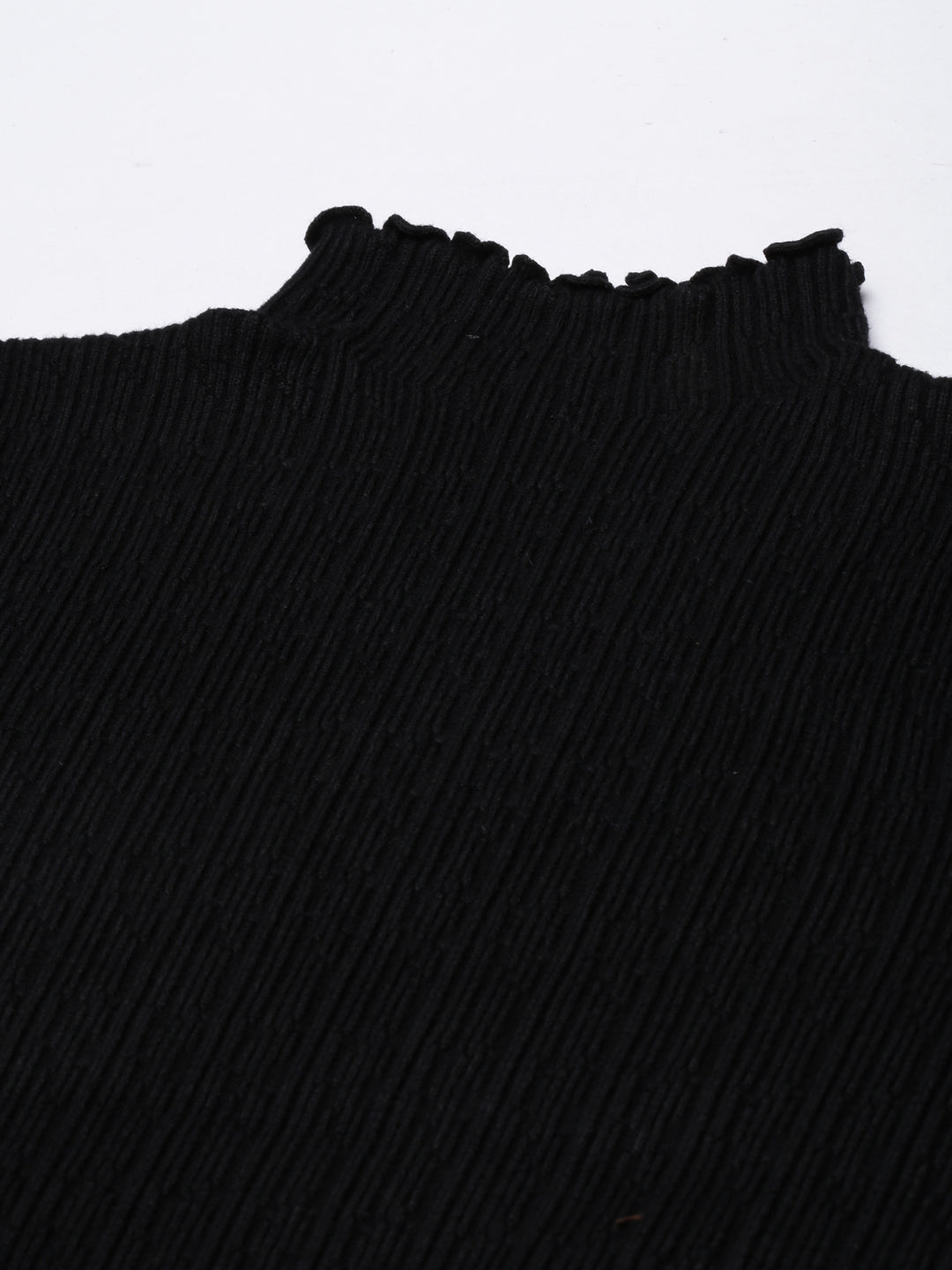 Women's Black Solid Bodycon Dress