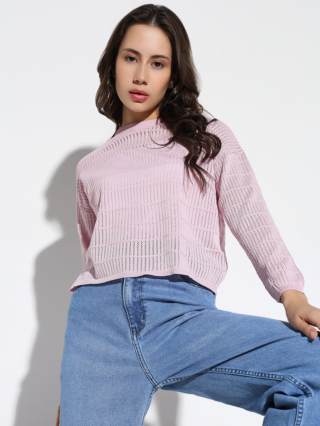 Women Pink Solid Top