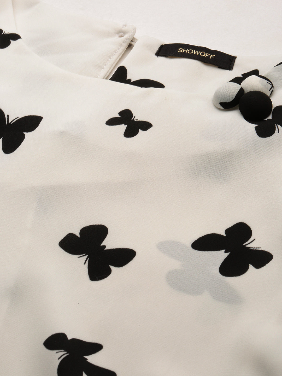 Women Graphic Print White Top