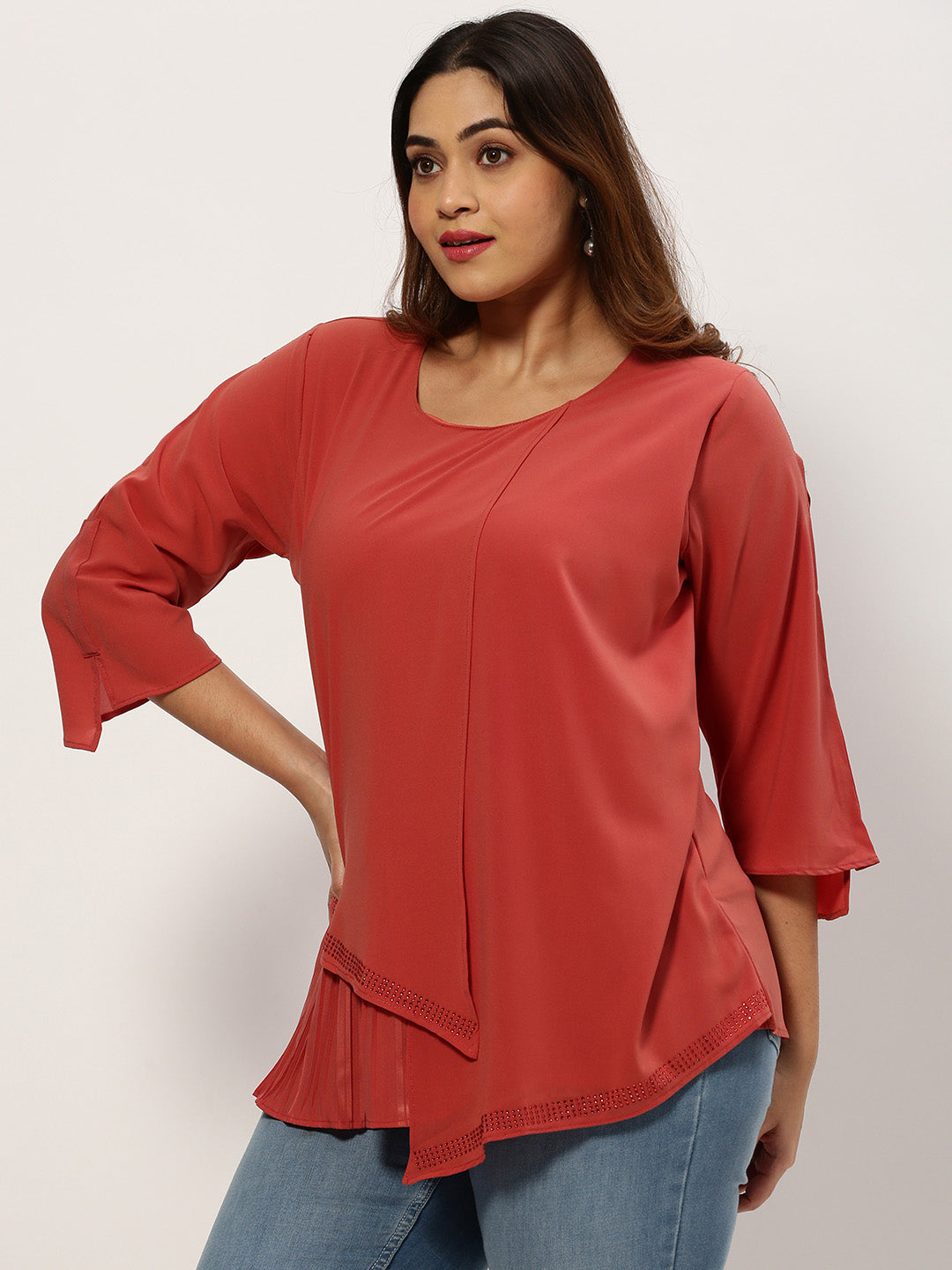 Women's Solid Rust Top