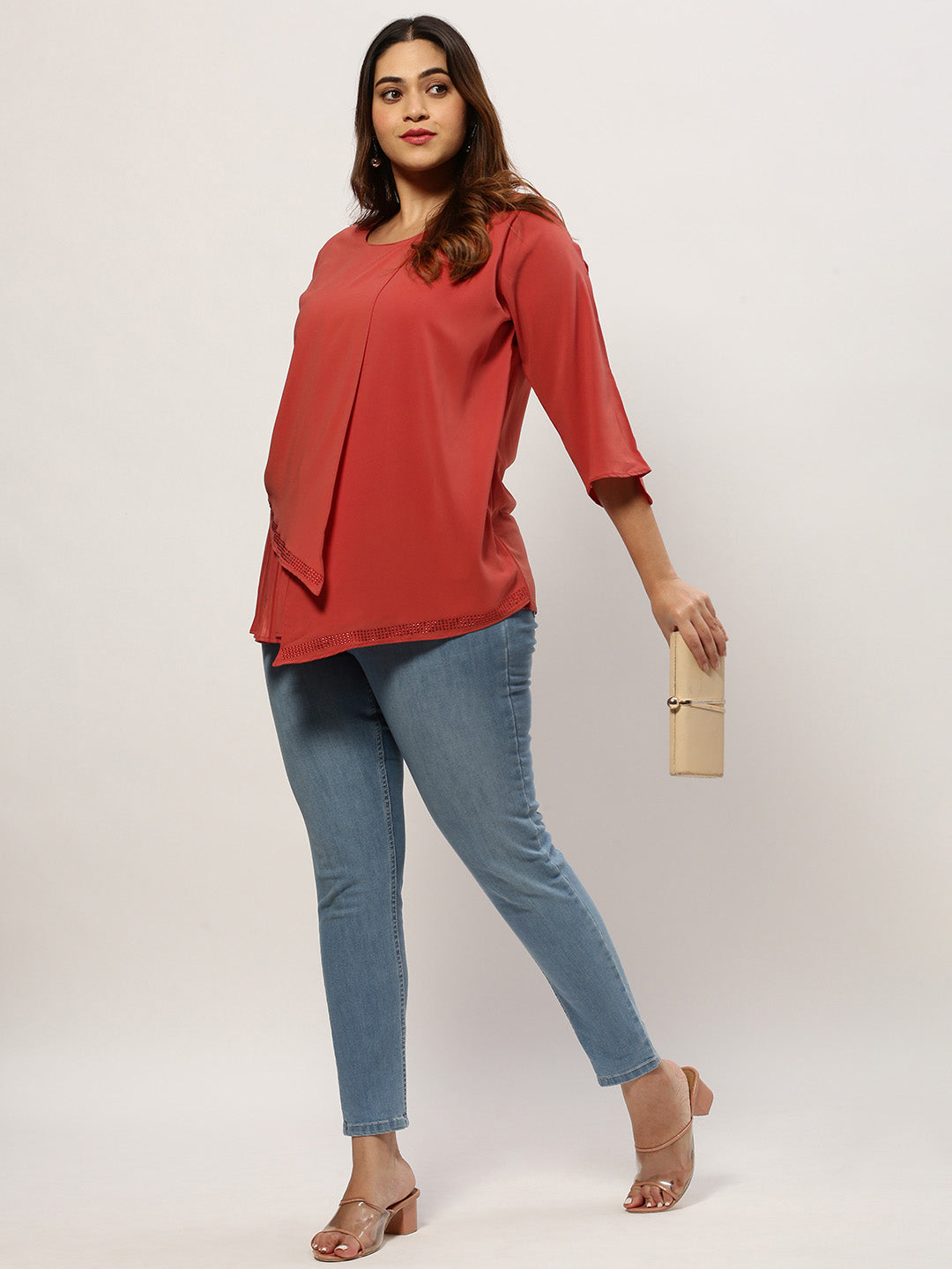 Women's Solid Rust Top