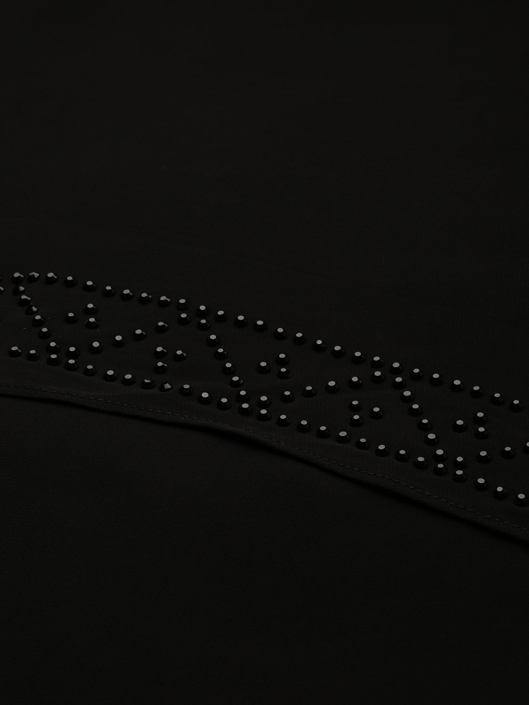 Women's Boat Neck Solid Black Top