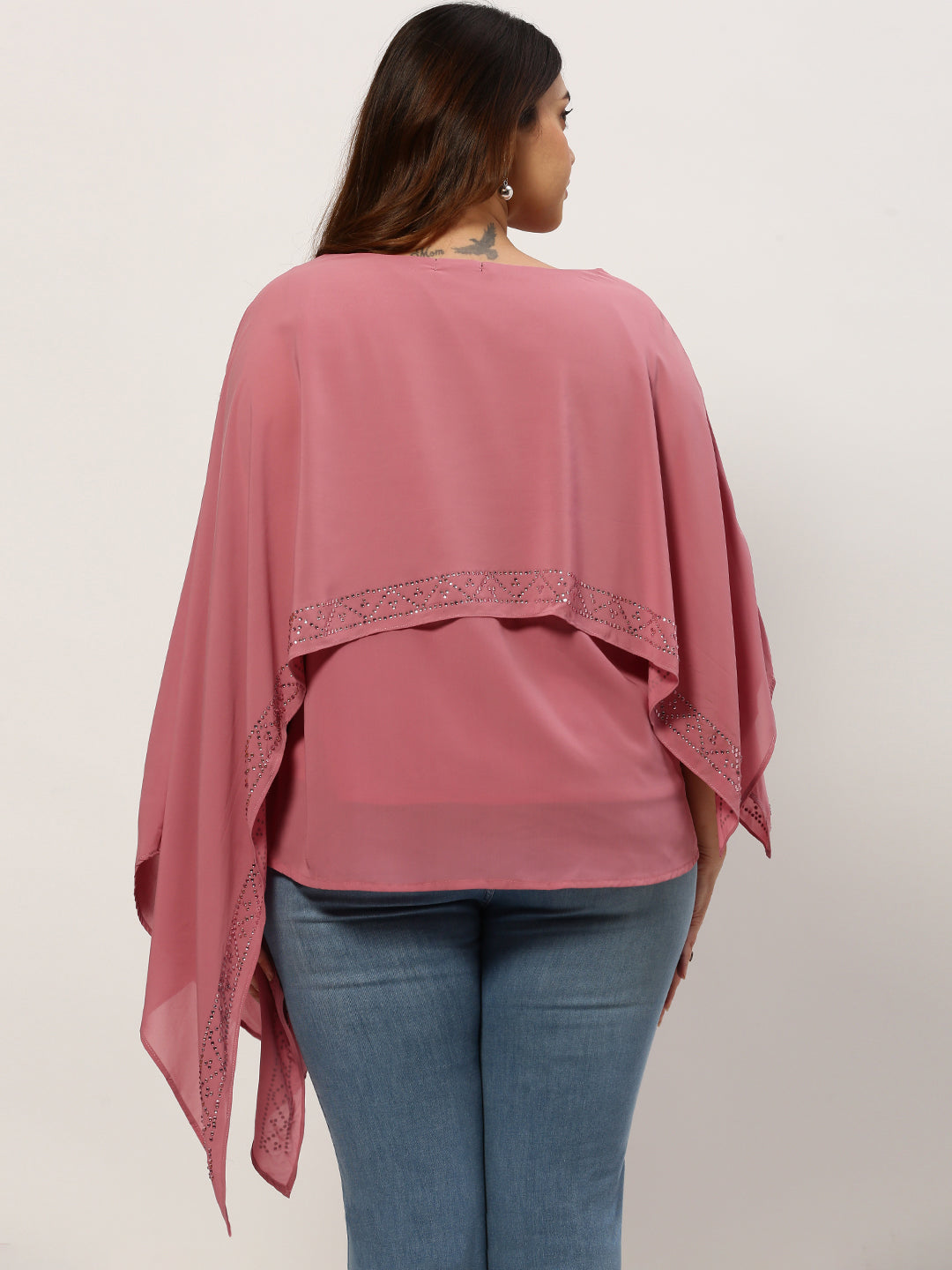 Women Boat Neck Solid Pink Top