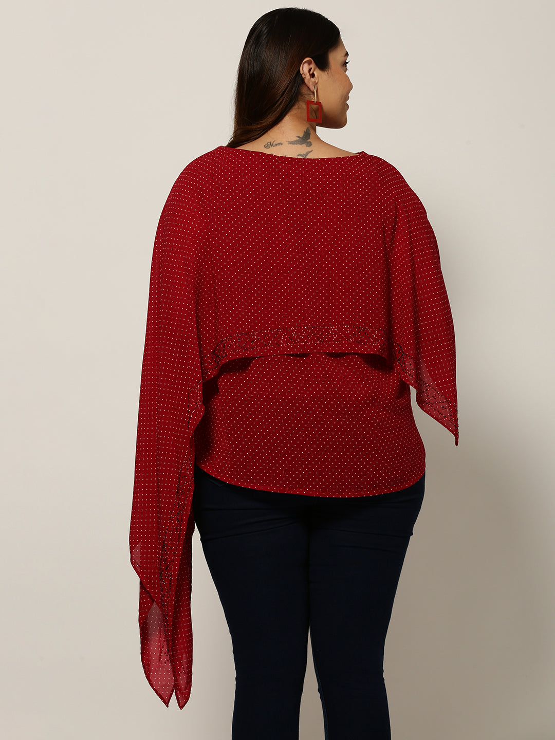 Women Boat Neck Solid Maroon Top