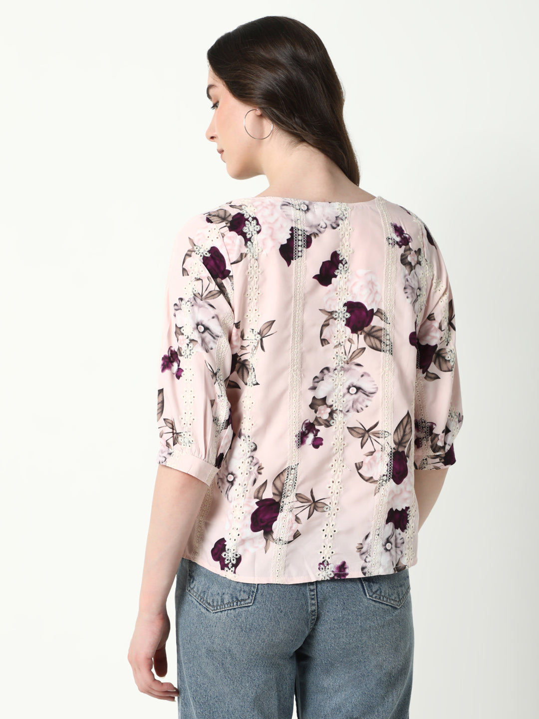 Women Pink Floral Top