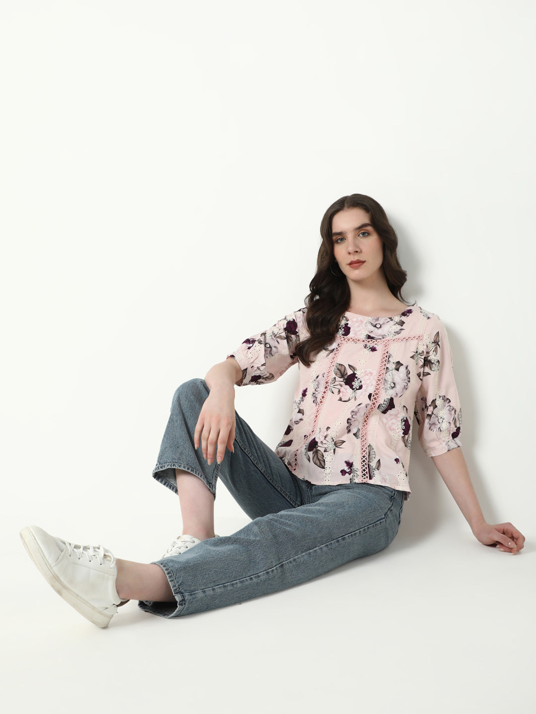 Women Pink Floral Top