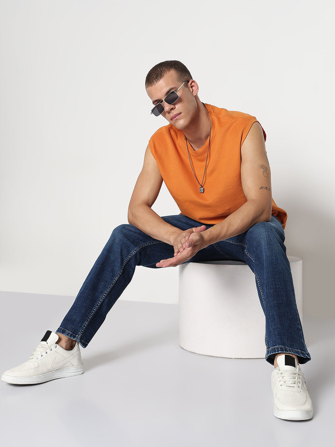 Men's Navy Blue Slim Fit Jeans