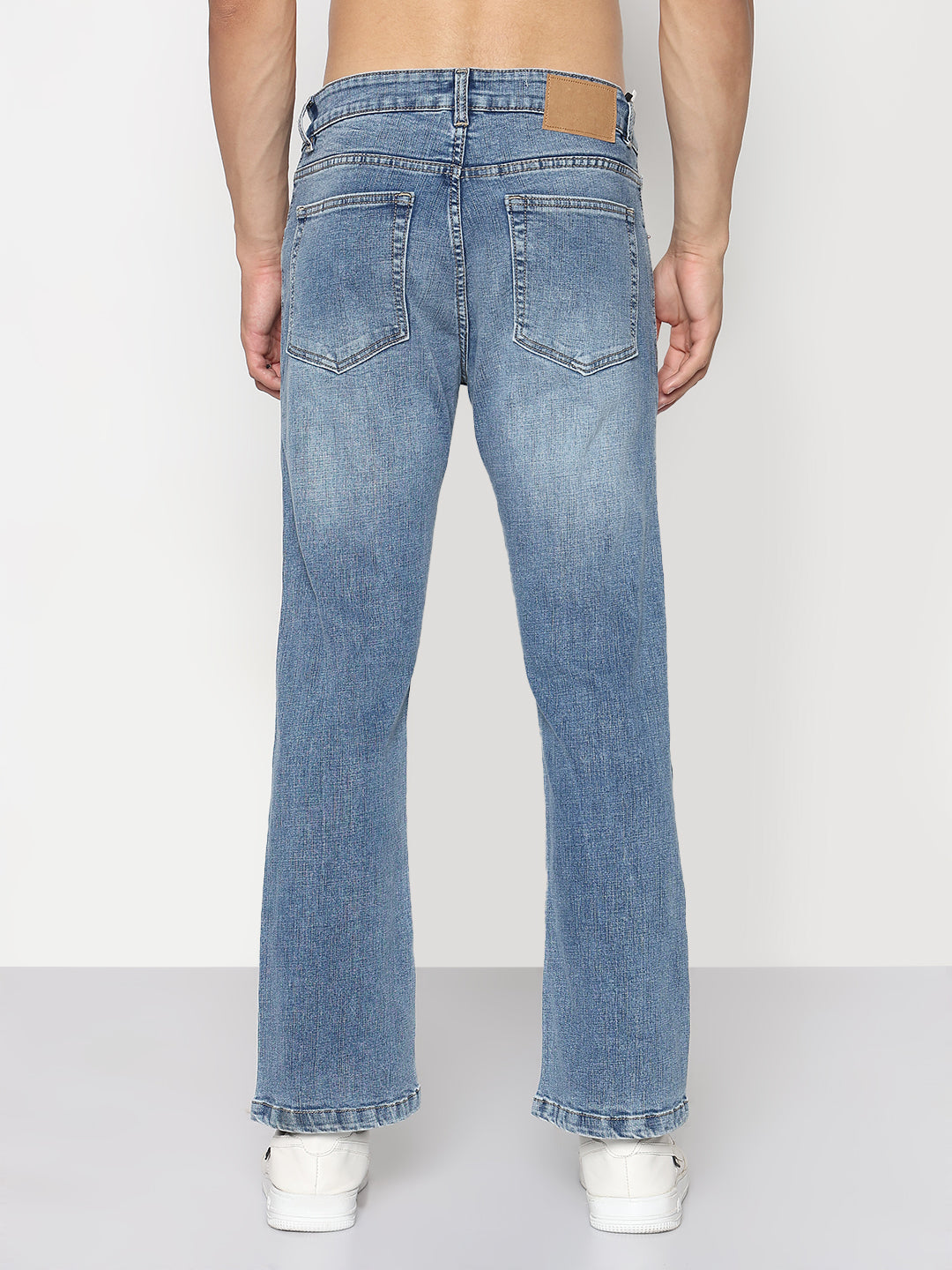 Men's Blue Slim Fit Flared Jeans