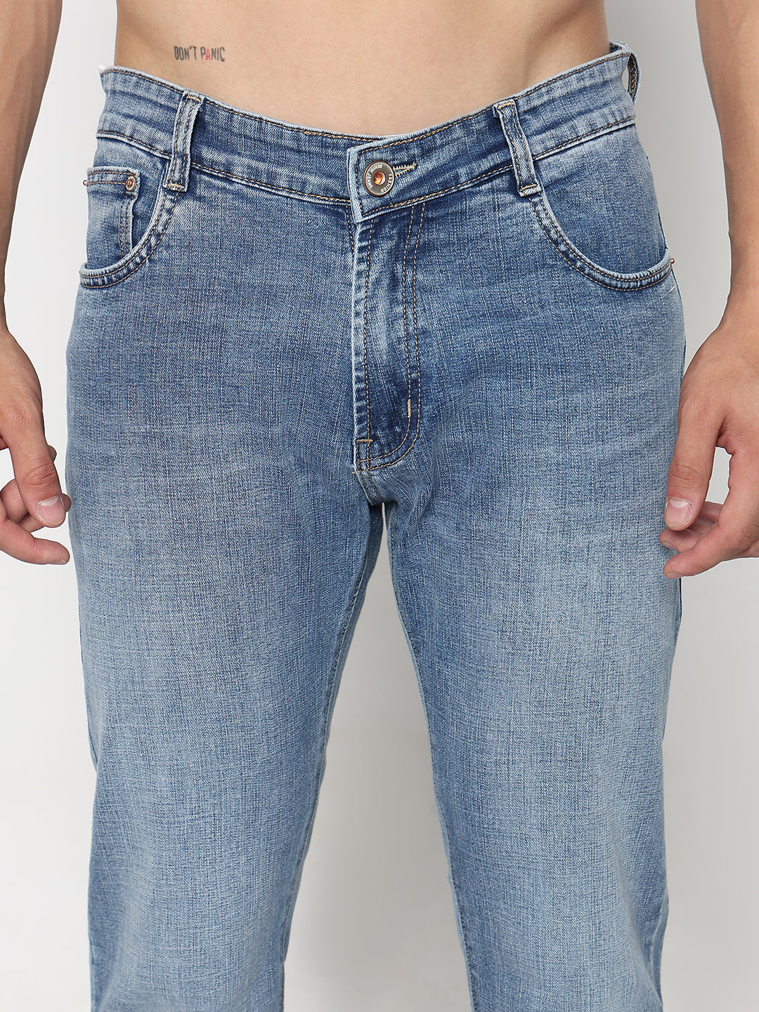 Men's Blue Slim Fit Flared Jeans