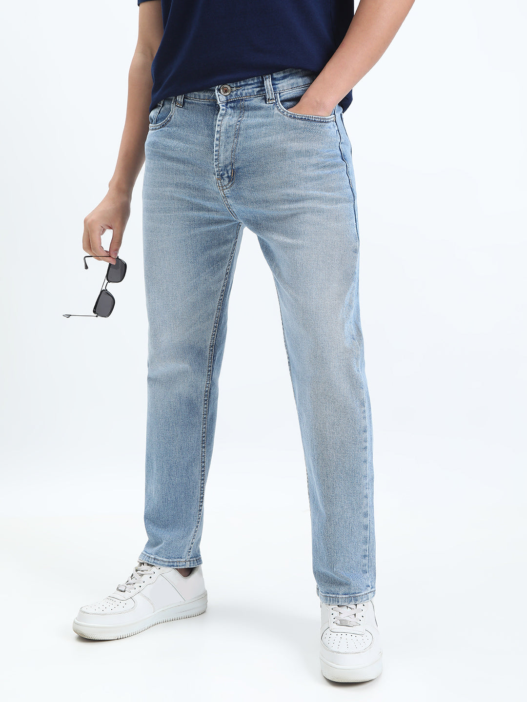 Men's Blue Straight Fit Jeans