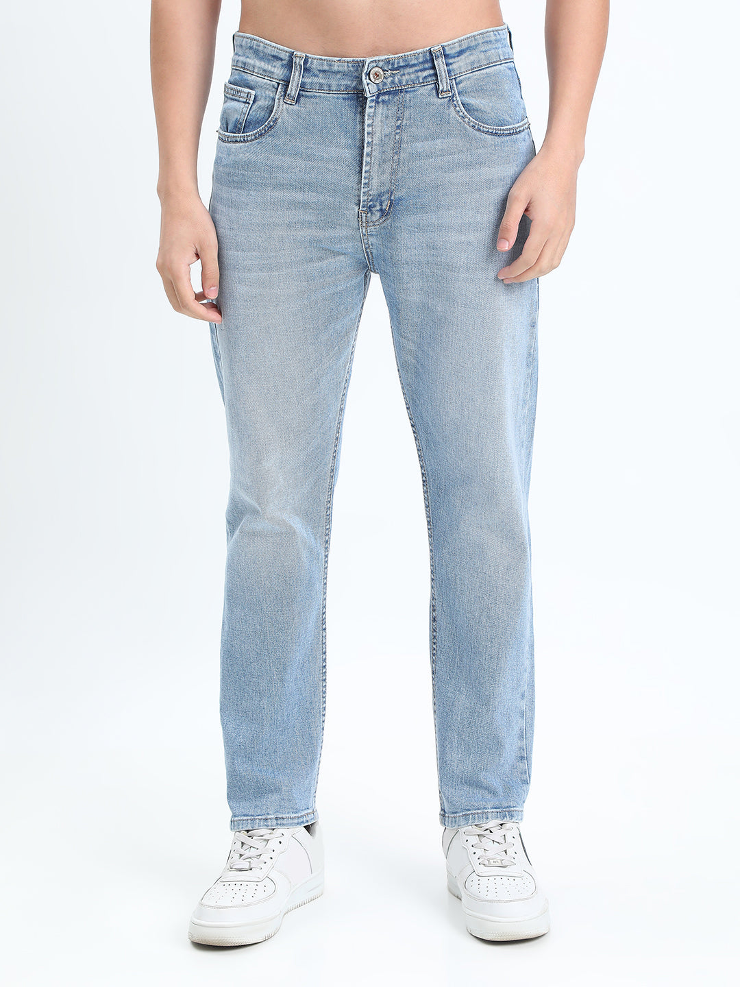 Men's Blue Straight Fit Jeans