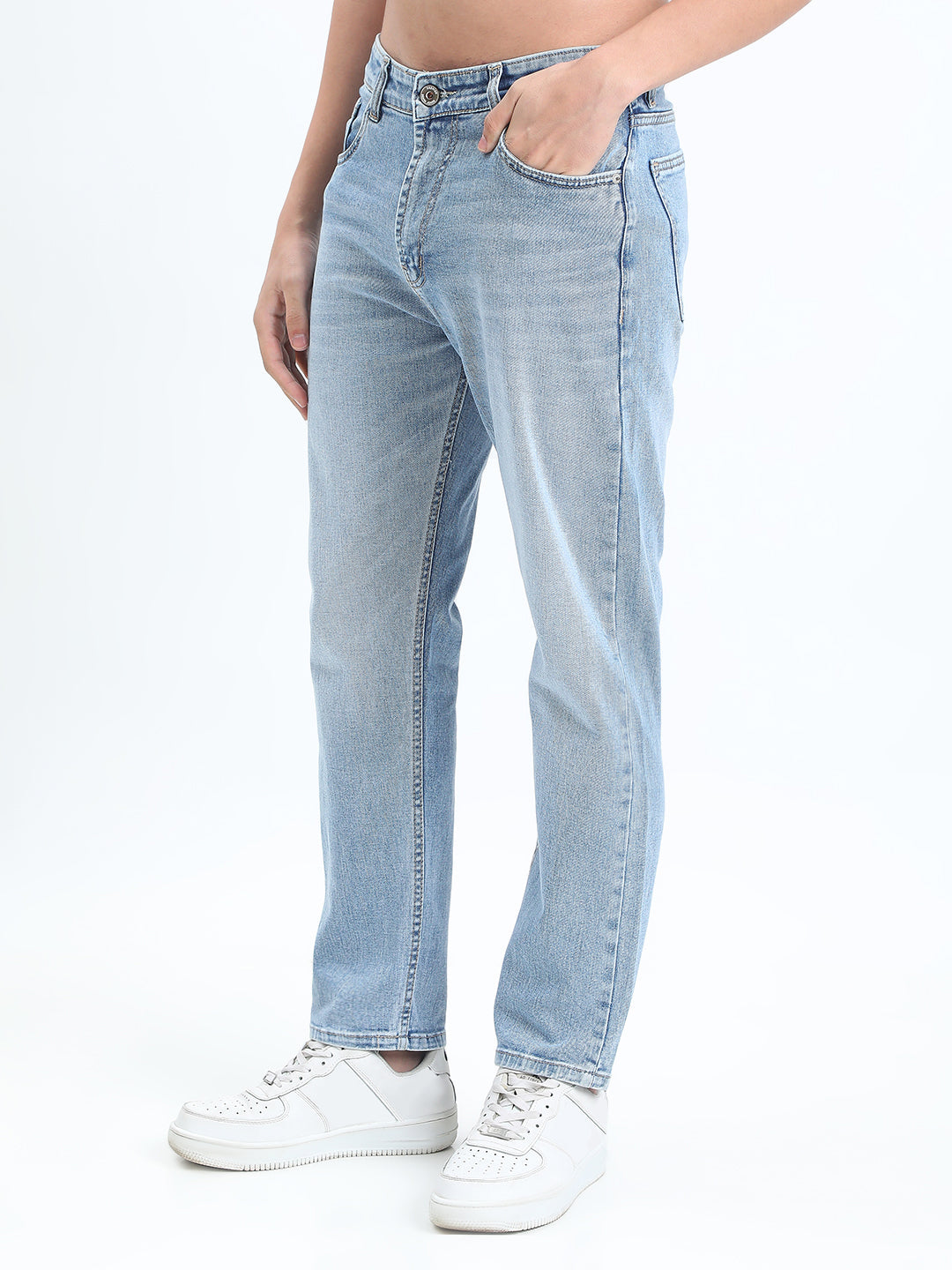 Men's Blue Straight Fit Jeans