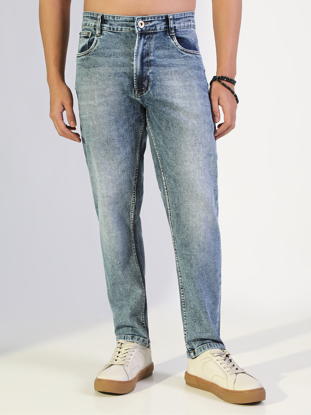 Men's Blue Stone Wash Slim Fit Jeans