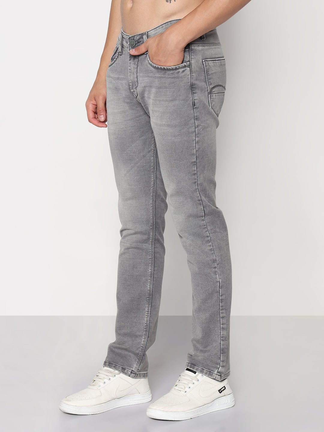 Men's Grey Slim Fit Jeans