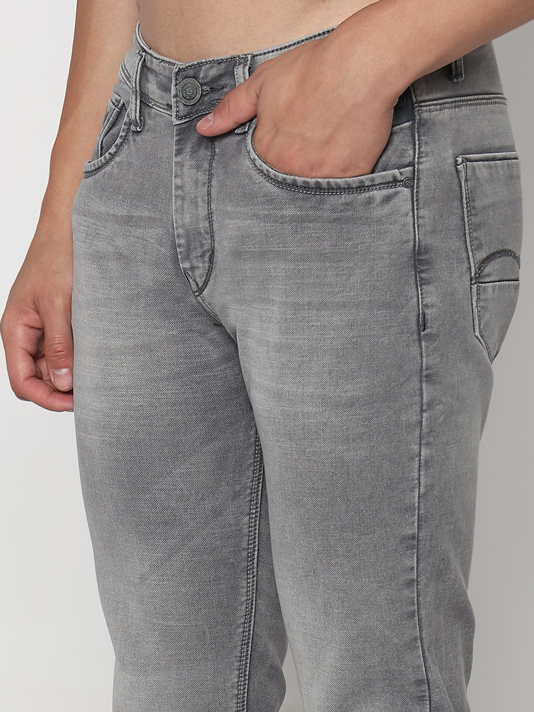 Men's Grey Slim Fit Jeans