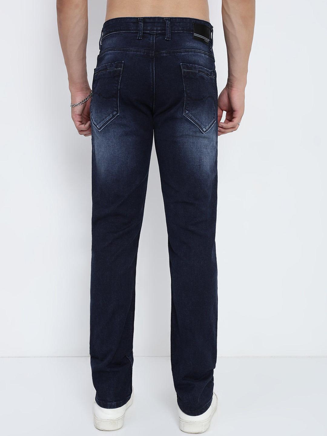 Men's Navy Blue Slim Fit Jeans