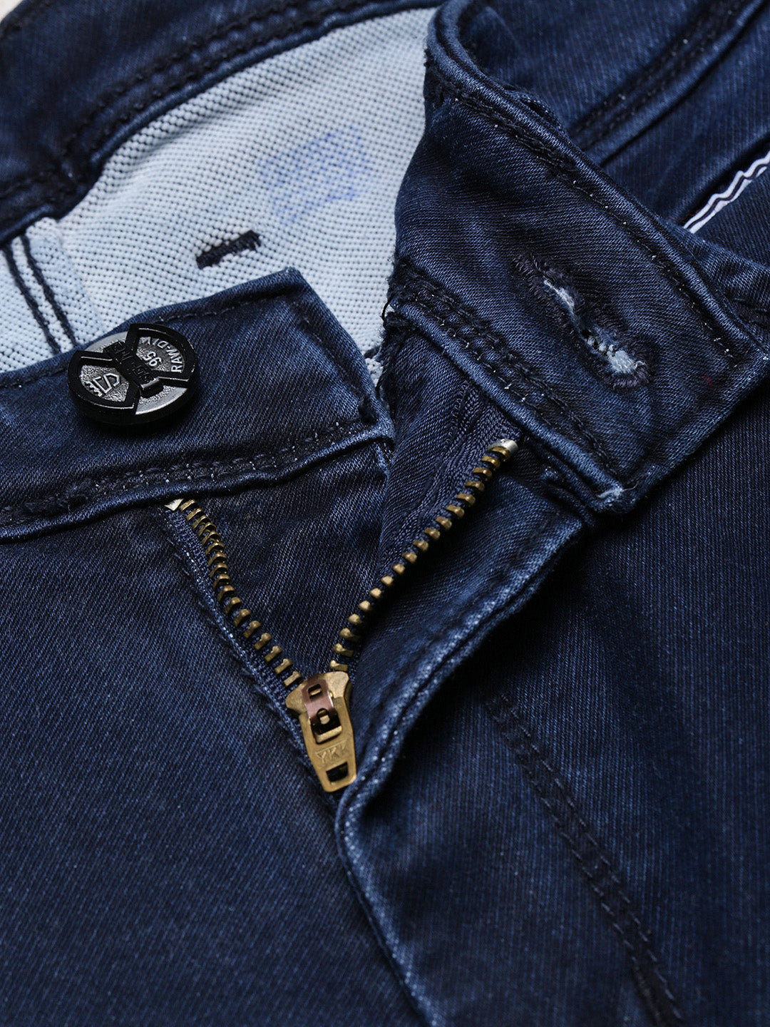 Men's Navy Blue Straight Fit Jeans