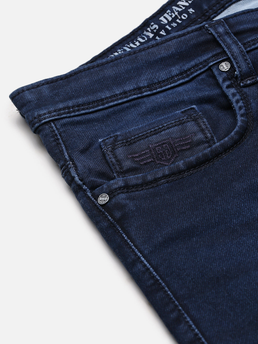 Men's Navy Blue Straight Fit Jeans