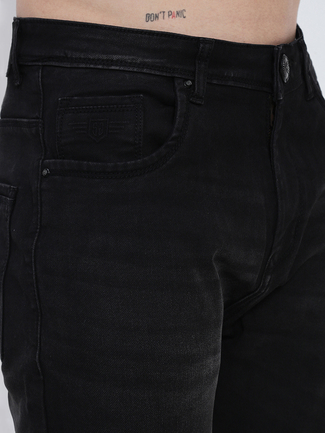 Men's Black Straight Fit Jeans
