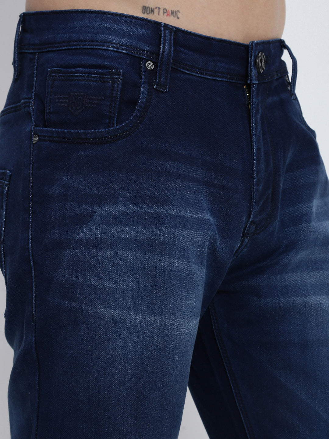 Men's Navy Blue Slim Fit Jeans